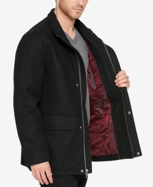 Cole Haan Men's Hidden-placket Wool Coat