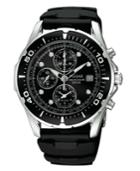 Pulsar Watch, Men's Black Polyurethane Strap Pf3293