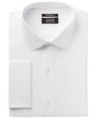 Alfani Black Men's Classic/regular Fit Performance Stretch White Solid French Cuff Dress Shirt, Only At Macy's