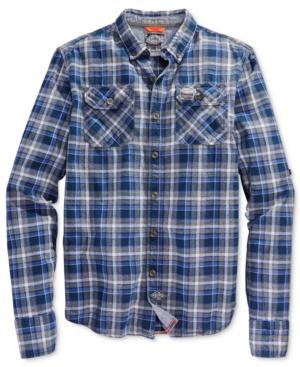 Superdry Men's Grindlesawn Plaid Long-sleeve Shirt