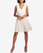 Tommy Hilfiger V-neck Colorblocked Fit & Flare Dress