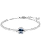 Swarovski Blue Crystal And Pave Bangle Bracelet