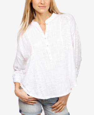 Lucky Brand Mixed-media Henley Top