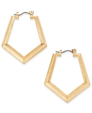 Inc International Concepts Gold-tone Geometric Hoop Earrings, Only At Macy's