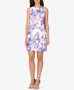 Tahari Asl Floral Lace Shift Dress