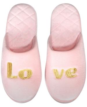 I.n.c. Love Velour Scuff Slippers, Created For Macy's