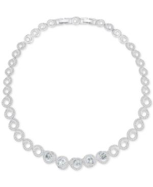Swarovski Generation Silver-tone Swirl Crystal Collar Necklace