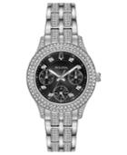 Bulova Women's Crystal Stainless Steel Bracelet Watch 33mm