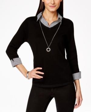 Ny Collection Layered Look Necklace Top
