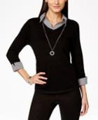 Ny Collection Layered Look Necklace Top