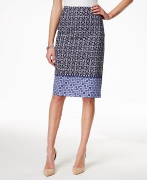 Charter Club Printed A-line Skirt, Geometric Print