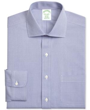Brooks Brothers Men's Extra-slim Fit Non-iron Navy Dobby Dress Shirt