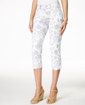 Lee Platinum Cropped Floral-print Jeans