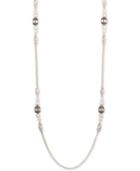Dkny Gold-tone Colored Stone & Imitation Pearl 42 Strand Necklace, Created For Macy's