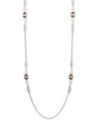 Dkny Gold-tone Colored Stone & Imitation Pearl 42 Strand Necklace, Created For Macy's