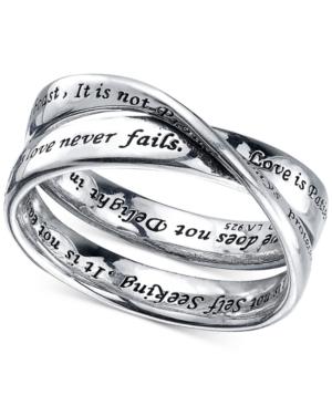 Unwritten Love Is Patient Ring In Sterling Silver