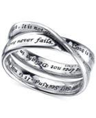 Unwritten Love Is Patient Ring In Sterling Silver
