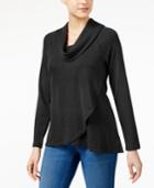 Style & Co Cowl-neck High-low Tunic, Created For Macy's