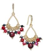 Inc International Concepts Gold-tone Teardrop Shaky Bead Drop Earrings, Only At Macy's