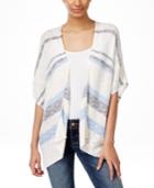 Style & Co. Striped Open-front Cardigan, Only At Macy's