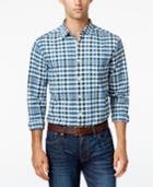 Tommy Hilfiger Men's Easthaven Plaid Custom Fit Long-sleeve Shirt