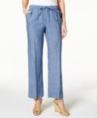 Charter Club Linen Pull-on Pants, Created For Macy's