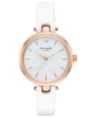 Kate Spade New York Women's Holland White Leather Strap Watch 34mm Ksw1280