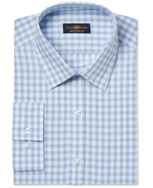 Club Room Estate Wrinkle-resistant Mint Check Dress Shirt, Only At Macy's