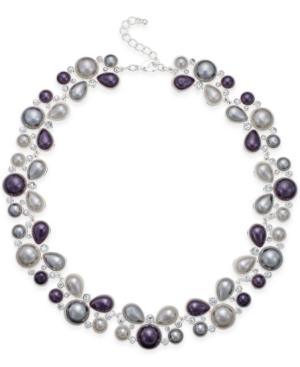 Charter Club Silver-tone Two Layer Imitation Pearl Necklace, Only At Macy's
