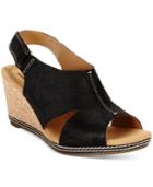 Clarks Collection Women's Helio Float Wedge Open-toe Sandals Women's Shoes