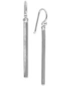Giani Bernini Solid Bar Linear Drop Earrings In Sterling Silver, Created For Macy's