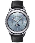 Samsung Unisex Gear S2 Premium Smart Watch With 40mm Platinum-plated Case & Black Leather Strap Sm-r7320wdaxar