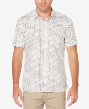 Perry Ellis Men's Linear- Print Shirt