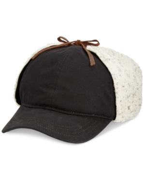 Woolrich Men's Wax Cotton Sherpa Cap