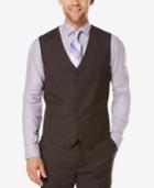 Perry Ellis Men's Tonal Micro-check Vest