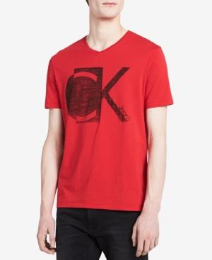 Calvin Klein Jeans Men's Ck Interior V Neck Graphic Print T-shirt Only At Macy's