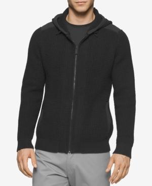 Calvin Klein Men's Waffle-knit Drawstring Hoodie