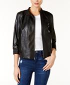 Guess Gabe Faux-leather Bomber Jacket