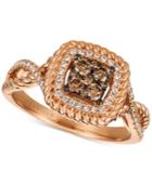 Le Vian Chocolatier Diamond Cluster Rope-look Ring (3/8 Ct. T.w.) In 14k Rose Gold