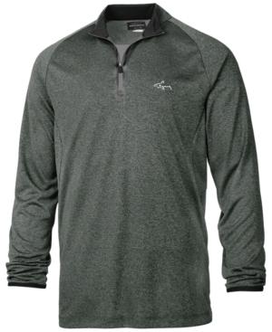 Greg Norman For Tasso Elba Men's Heathered Mock-neck Quarter-zip Shirt, Created For Macy's