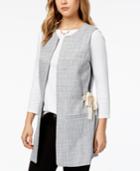 Kensie Tweed Tie-detail Vest