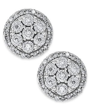 Trumiracle Diamond Cluster Earrings In 10k White Gold (1/3 Ct. T.w.)