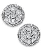 Trumiracle Diamond Cluster Earrings In 10k White Gold (1/3 Ct. T.w.)