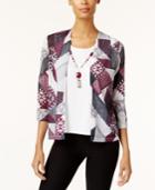 Alfred Dunner Layered-look Removable Necklace Top