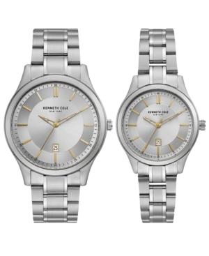 Kenneth Cole New York Men's & Women's Stainless Steel Bracelet Watch 34mm & 42mm Gift Set