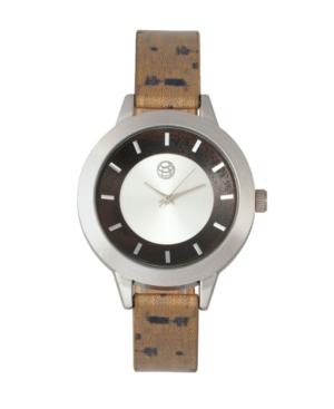Earth Wood Autumn Watch Silver/brown 38mm