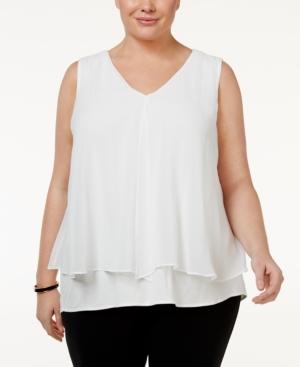Calvin Klein Plus Size Layered Blouse