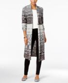 Style & Co Space-dyed Duster Cardigan, Only At Macy's