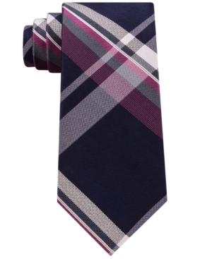 Kenneth Cole Reaction Men's Onyx Plaid Silk Tie