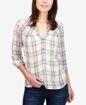 Lucky Brand Cotton Plaid Top